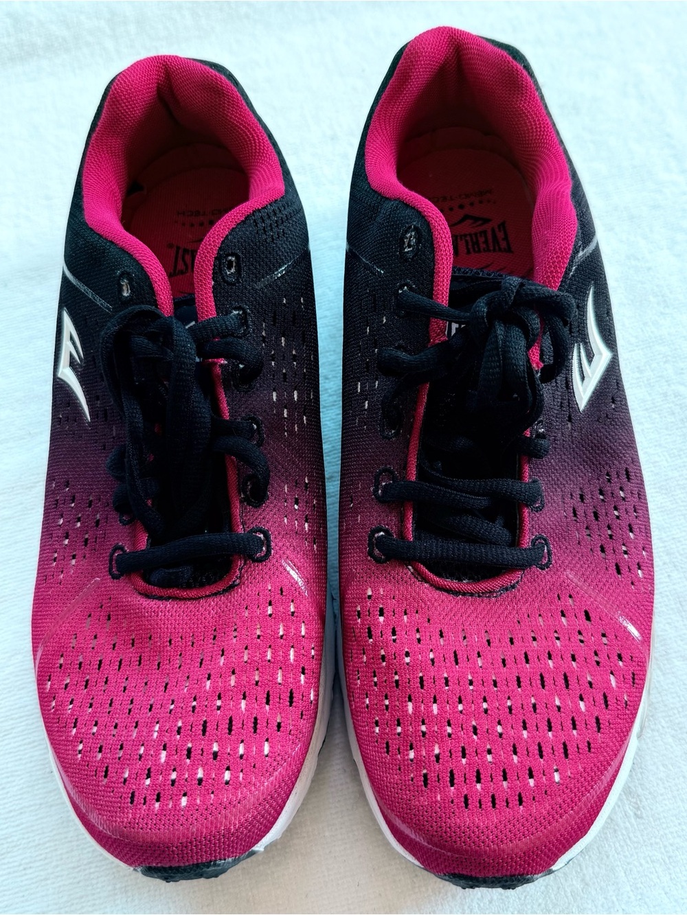 Everlast Jump 2 Mens Red Black Ombre Lace Up Casual Athletic Shoes Size 7 1/2